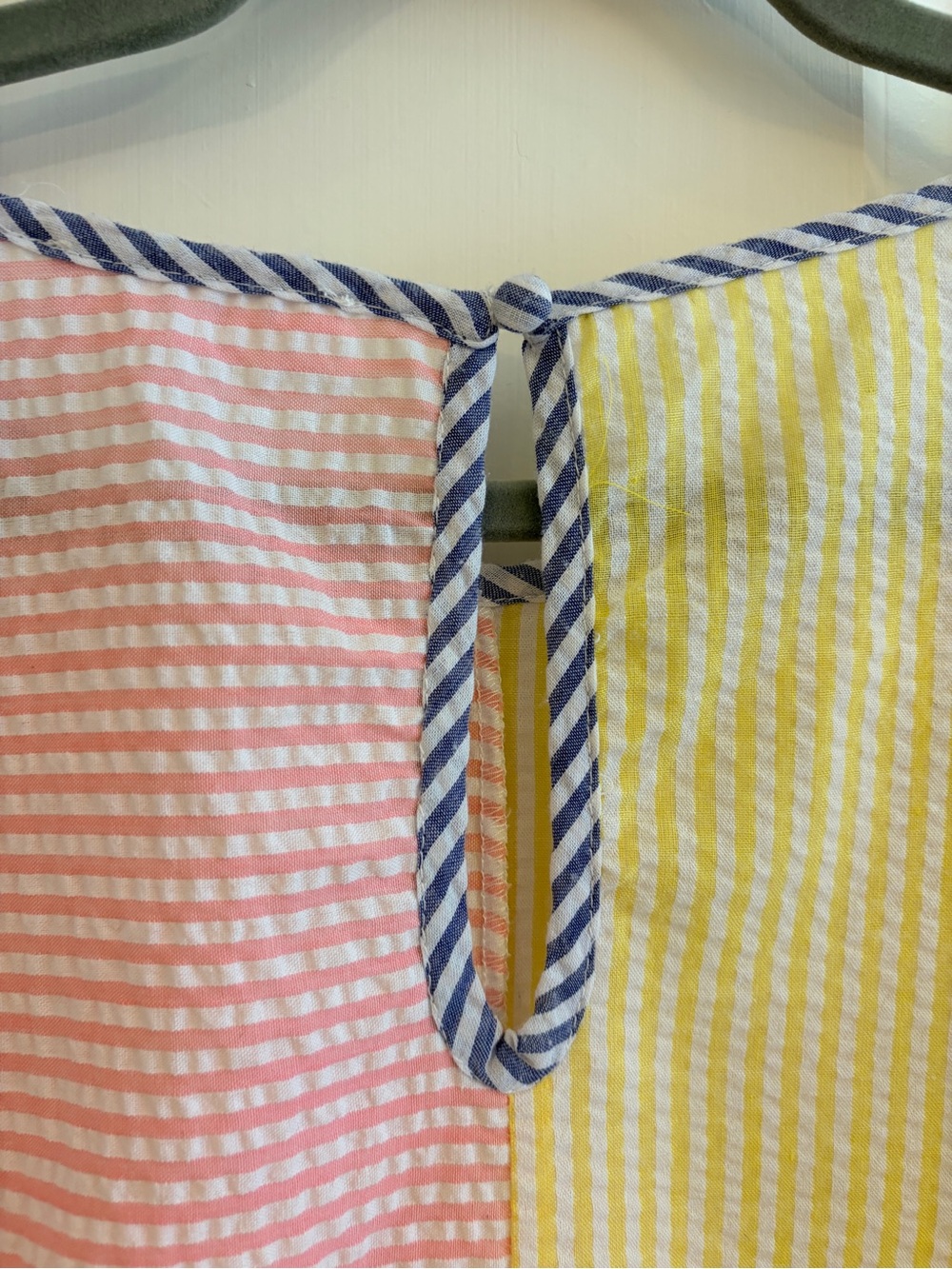 THML Colorblock Yellow Pink Blue Stripe Ruffle Tank - Picture 5 of 9